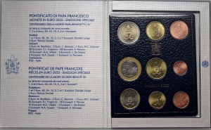 Vatican, Francis I, lot of coins from 2022, (9 pieces), death of Pope Benedict XVI