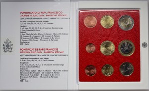 Vatican, Francis I, lot of 9 coins from 2024, Death of Francesco Petrarca
