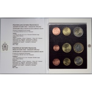 Vatican, François Ier, set de pièces 2023, (9 pièces), Lorenzo Milani, 100ème anniversaire