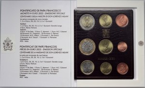 Vatican, Francis I, lot of 9 coins from 2023, Lorenzo Milani
