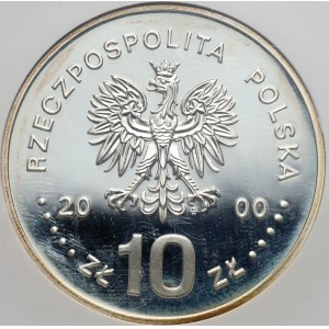 III RP, 10 złotych 2000, Jan II Kazimierz, półpostać