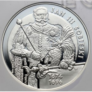 III RP, 10 złotych 2001, Jan III Sobieski, półpostać