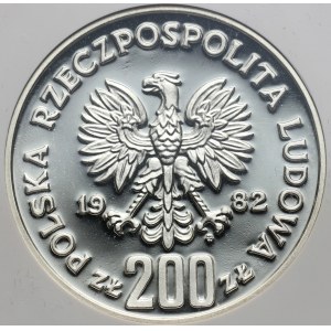PRL, 200 złotych 1982, Bolesław III Krzywousty, półpostać, PRÓBA