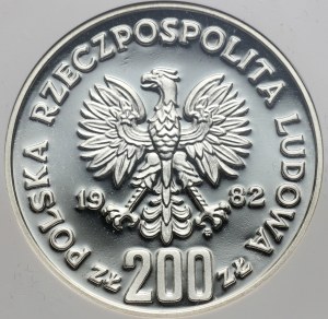 PRL, 200 złotych 1982, Bolesław III Krzywousty, półpostać, PRÓBA