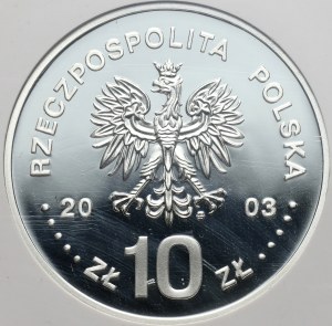 III RP, 10 zl 2003, Stanislaw Leszczynski, half figure