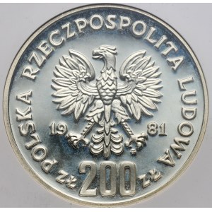 PRL, 200 złotych 1981, Władysław I Herman, półpostać, PRÓBA