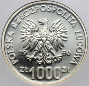 PRL, 1000 złotych 1986, Władysław I Łokietek, PRÓBA