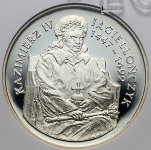 Third Republic, 200,000 zl 1993, Casimir Jagiellonian, half figure