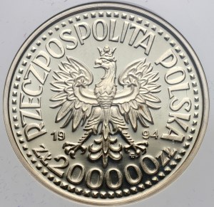 Third Republic, 200,000 gold 1994, Sigismund I the Old, half figure