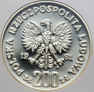 People's Republic of Poland, 200 zloty 1981, Boleslaw II the Bold, half figure, SAMPLE