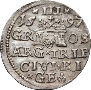 Sigismund III Vasa, trojak 1597, Riga