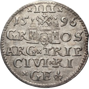 Zygmunt III Waza, trojak 1596, Ryga