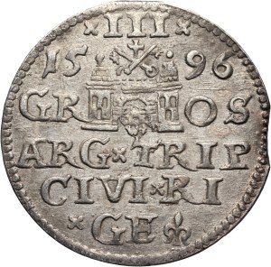 Sigismund III Vasa, trojak 1596, Riga
