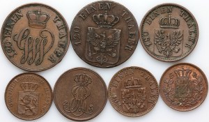 Germany, set of coins from 1837-1868, (7 pieces)