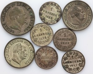 Germany, set of coins from 1853-1864, (8 pieces)