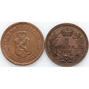 Serbia, Bulgaria, set of coins from 1868-1912, (2 pieces)