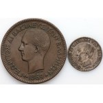 Greece, set of coins from 1869-1874, (2 pieces)
