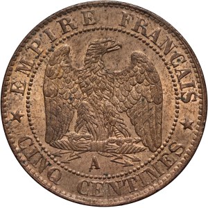 France, Napoleon III, 5 Centimes 1855 A, Paris