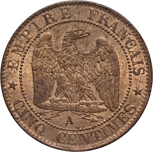 France, Napoleon III, 5 Centimes 1855 A, Paris