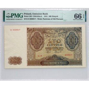 Generalna Gubernia, 100 złotych 1.08.1941, seria D