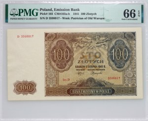 General Government, 100 zloty 1.08.1941, series D