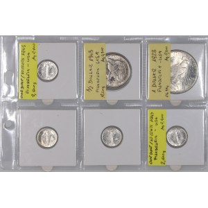 United States of America, coin set from 1923-1945, (6 pieces)