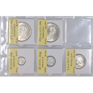 Netherlands, set of coins from 1928-1940, (5 pieces)