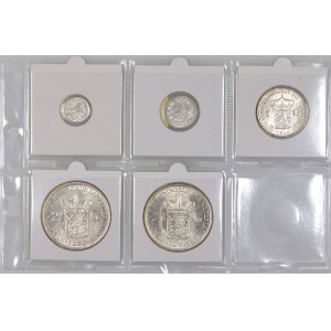 Netherlands, set of coins from 1928-1940, (5 pieces)