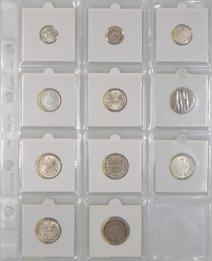 Russia, set of coins from 1839-1915, (11 pieces)