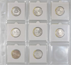 Germany, set of 1 Mark coins from 1876-1915, (8 pieces)