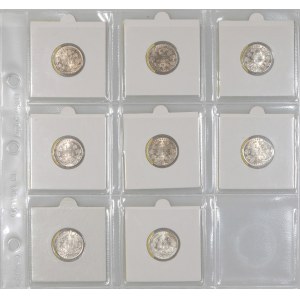 Germany, set of 1/2 Mark coins from 1906-1916, (8 pieces)