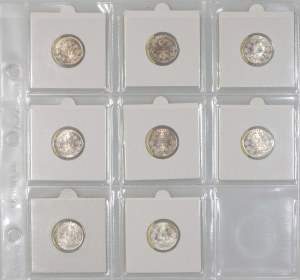 Germany, set of 1/2 Mark coins from 1906-1916, (8 pieces)