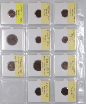 Germany, set of coins from 1821-1872, (11 pieces)