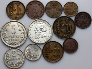 Lithuania, set of coins from 1925-1936, (12 pieces)