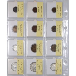 Lithuania, set of coins from 1925-1936, (12 pieces)