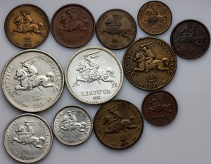 Lithuania, set of coins from 1925-1936, (12 pieces)