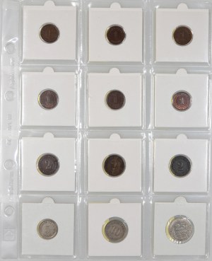 Germany, set of coins from 1874-1914, (12 pieces)