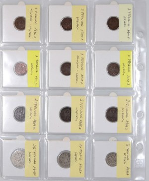 Germany, set of coins from 1874-1914, (12 pieces)