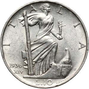 Italy, Victor Emmanuel II, 10 Lire 1936 R, Rome