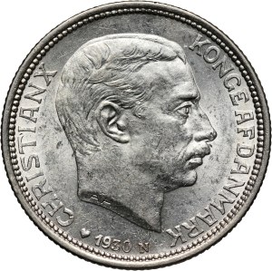 Denmark, Christian X, 2 Kroner 1930, Copenhagen