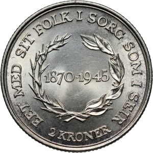 Denmark, Christian X, 2 Kroner 1945, King's Birthday