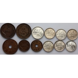 Denmark, set of coins from 1897-1937, (12 pieces)