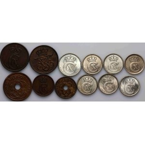 Denmark, set of coins from 1897-1937, (12 pieces)