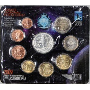 San Marino, coin set from 2009, International Year of Astronomy, (11 pieces)