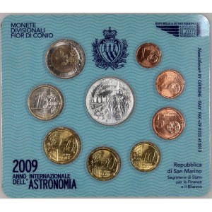 San Marino, coin set from 2009, International Year of Astronomy, (11 pieces)