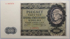 General Government, 500 zloty 1.03.1940, series B