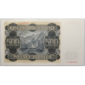 Generalna Gubernia, 500 złotych 1.03.1940, seria B