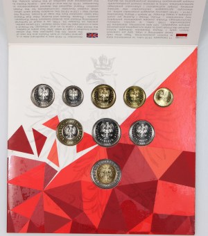 Third Republic, 2018 circulation coin set, 100th anniversary of independence, (9 pieces)