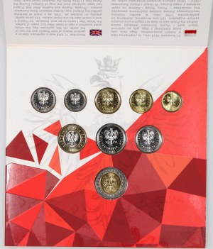 Third Republic, 2018 circulation coin set, 100th anniversary of independence, (9 pieces)