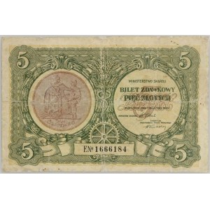 II RP, 5 złotych 1.05.1925, Bilet zdawkowy, seria G